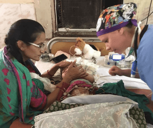 Families in India learn post-surgical care for bladder exstrophy